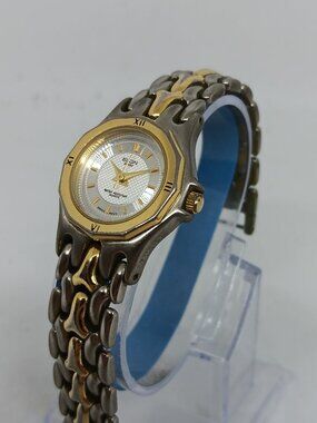 Elgin ELS241-040 Women's 23mm Swiss Quartz Two Tone Bracelet Watch NEW BATTERY